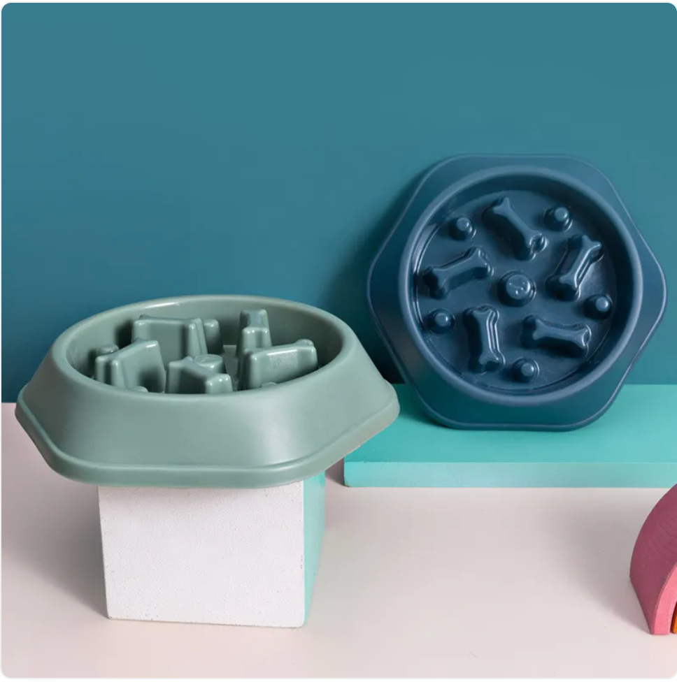 Slow Feeder Dog Bowl — Anti-Bloat Puzzle Bowl for Senior Dogs & Cats